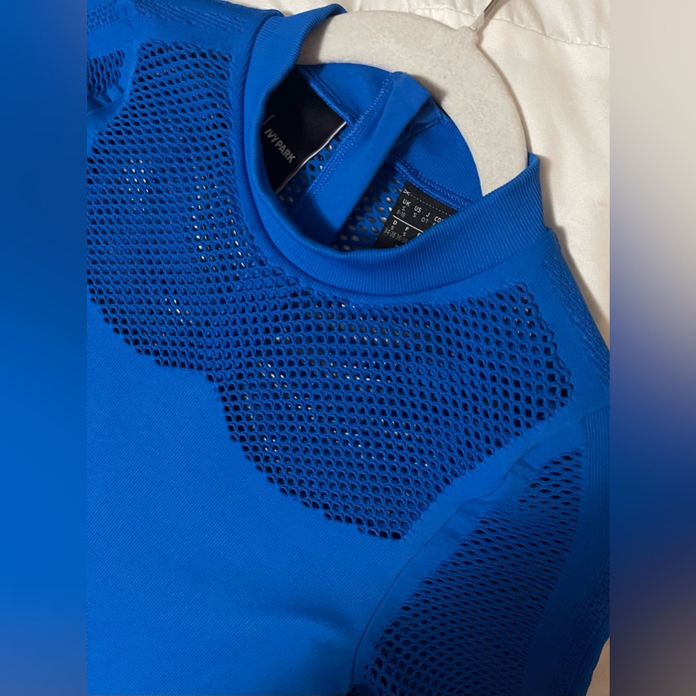 IVY PARK x Adidas Vibrant Blue Mesh Catsuit